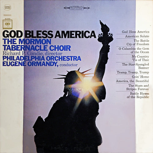 Mormon Tabernacle Choir, Richard P. Condie / Philadelphia Orchestra, The, Eugene Ormandy : God Bless America (LP,Album,Stereo)