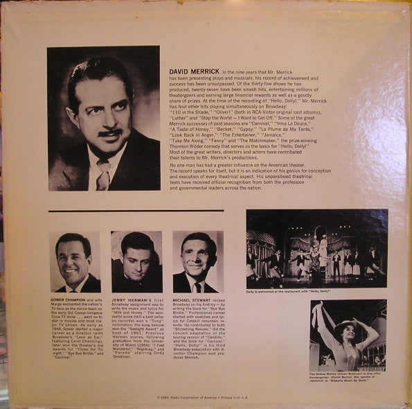 David Merrick (2) Presents Carol Channing : Hello, Dolly! (The Original Broadway Cast Recording) (LP,Stereo)