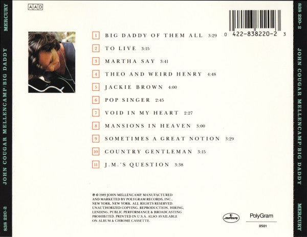 John Cougar Mellencamp : Big Daddy (Album)