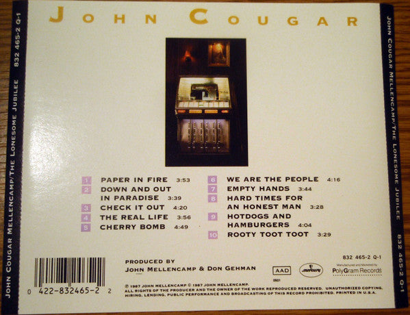 John Cougar Mellencamp : The Lonesome Jubilee (Album,Stereo)