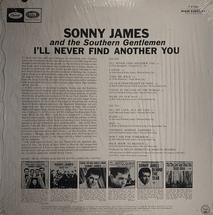 Sonny James And The Southern Gentlemen : I'll Never Find Another You (LP,Album,Mono)