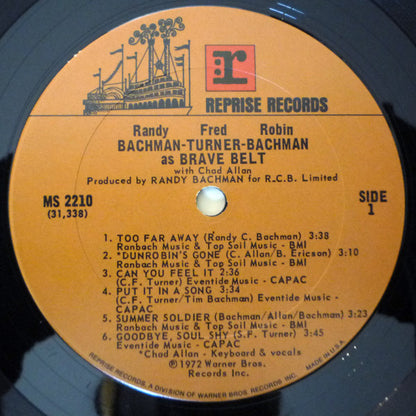 Randy Bachman - C.F. Turner - Rob Bachman With Chad Allan : As Brave Belt (LP,Album,Reissue)