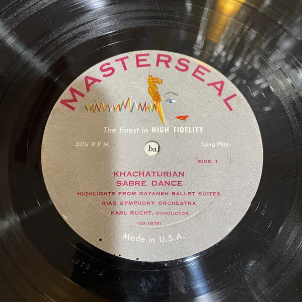 Aram Khatchaturian, RIAS Symphonie-Orchester Berlin, Karl Rucht : Khachaturian's Rousing Fiery Sabre Dance (Highlights From The Gayaneh Ballet Suite) (LP,Album,Mono)