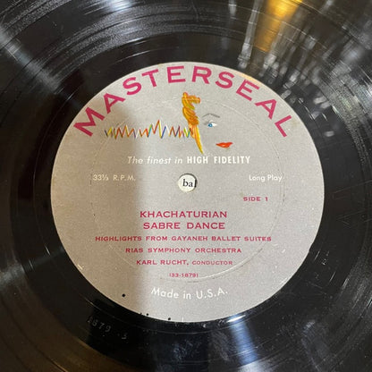 Aram Khatchaturian, RIAS Symphonie-Orchester Berlin, Karl Rucht : Khachaturian's Rousing Fiery Sabre Dance (Highlights From The Gayaneh Ballet Suite) (LP,Album,Mono)