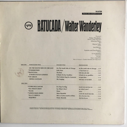 Walter Wanderley : Batucada (LP,Album,Stereo)
