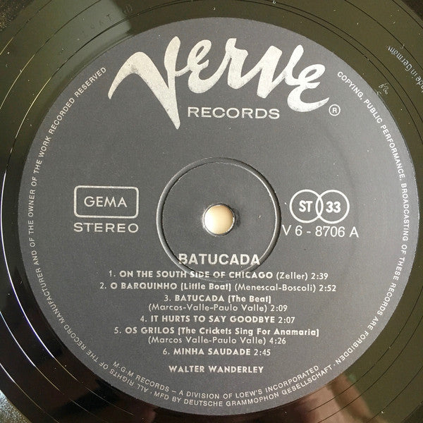 Walter Wanderley : Batucada (LP,Album,Stereo)