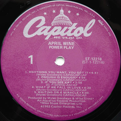 April Wine : Power Play (LP,Album)