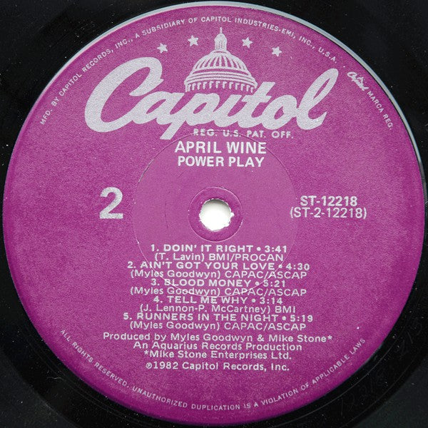 April Wine : Power Play (LP,Album)