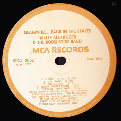 Willie Alexander & The Boom Boom Band : Meanwhile...Back In The States (LP,Album)