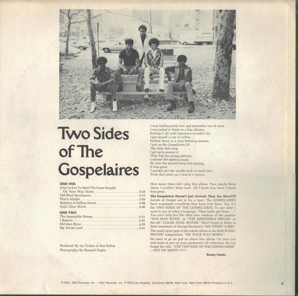 Gospelaires, The : Two Sides Of The Gospelaires (LP,Album,Stereo)