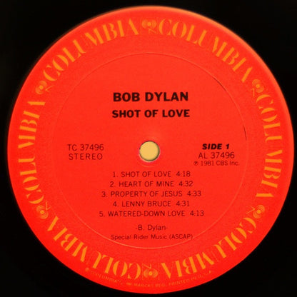 Bob Dylan : Shot Of Love (LP,Album,Stereo)