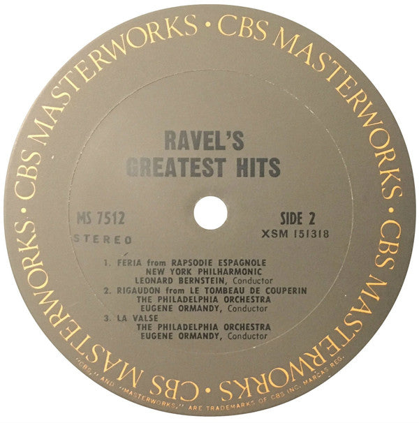 Maurice Ravel : Ravel's Greatest Hits (LP,Compilation,Stereo)