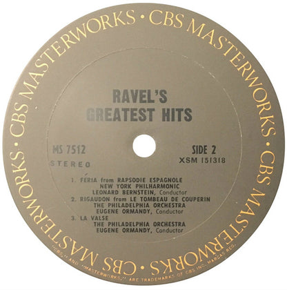 Maurice Ravel : Ravel's Greatest Hits (LP,Compilation,Stereo)