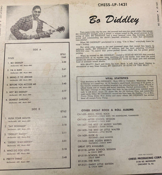 Bo Diddley : Bo Diddley (LP,Album,Reissue,Mono)