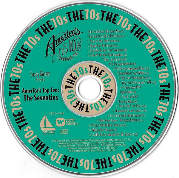 Various : Casey Kasem Presents America's Top Τen Hits: The Seventies (Compilation)