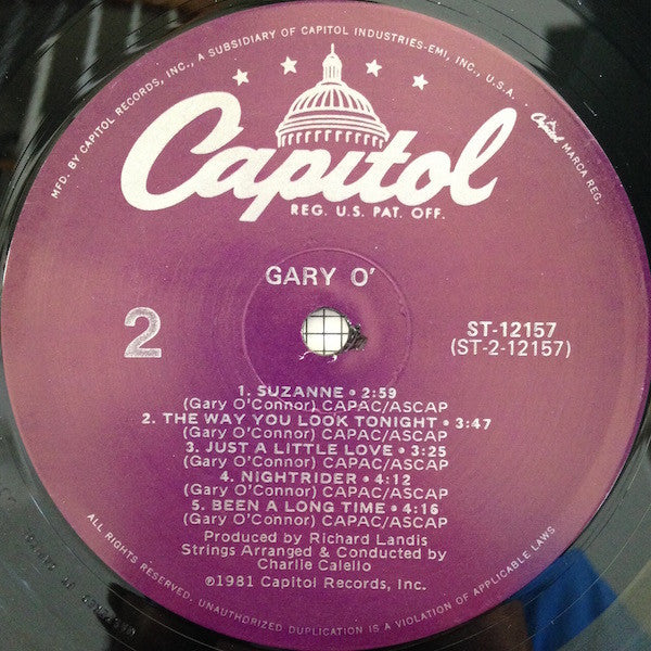 Gary O'Connor : Gary O' (LP,Album)