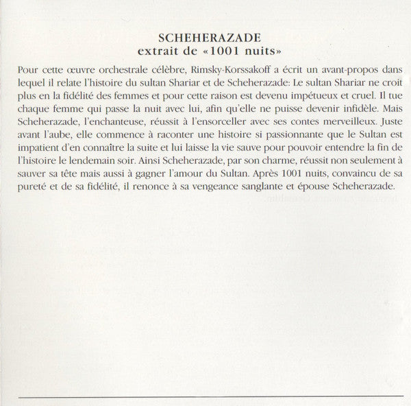 Nikolai Rimsky-Korsakov, Simfonični Orkester RTV Ljubljana, Anton Nanut : Scheherazade Aus „Tausend Und Eine Nacht“ (Album)