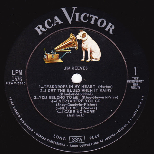 Jim Reeves : Jim Reeves (LP,Album,Mono)