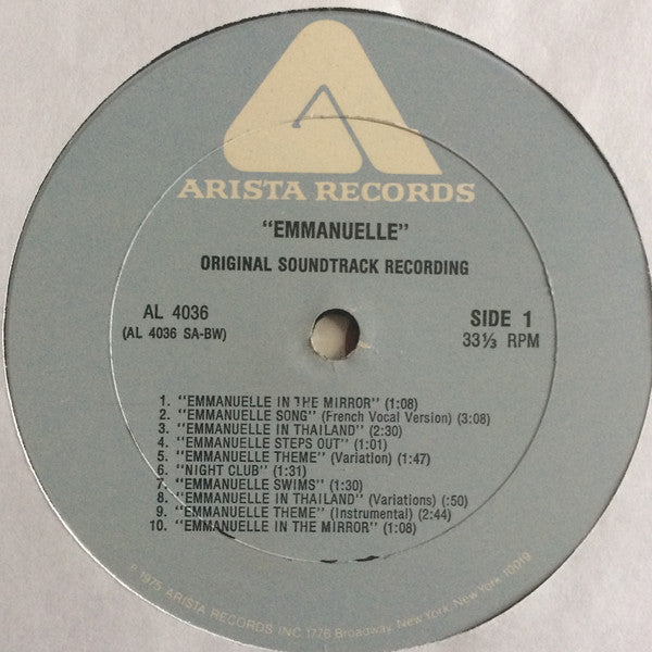 Pierre Bachelet & Hervé Roy : Emmanuelle (Original Soundtrack Recording) (LP,Reissue)