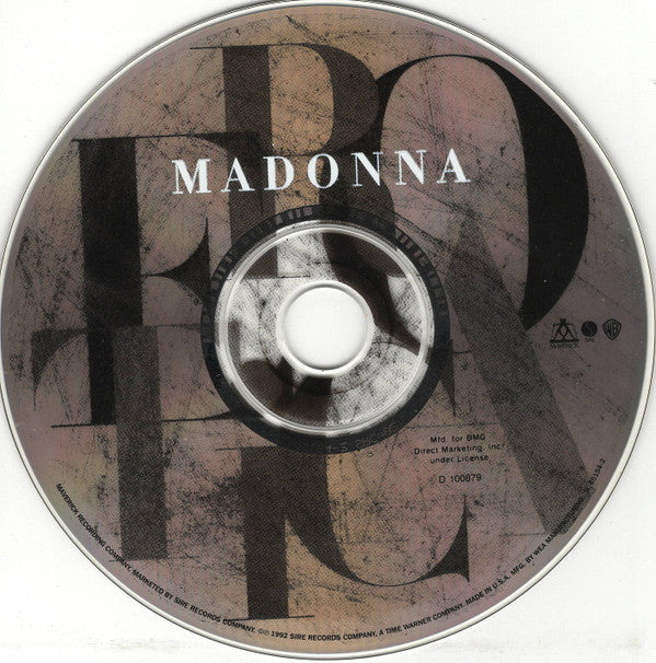 Madonna : Erotica (Album,Club Edition)