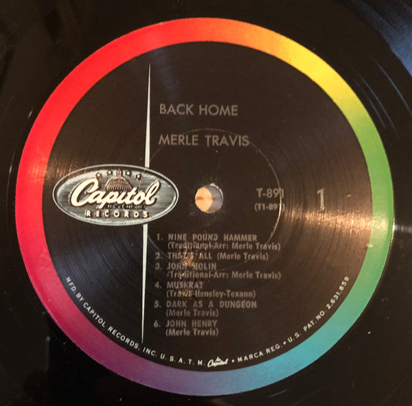 Merle Travis : Back Home (LP,Reissue,Mono)