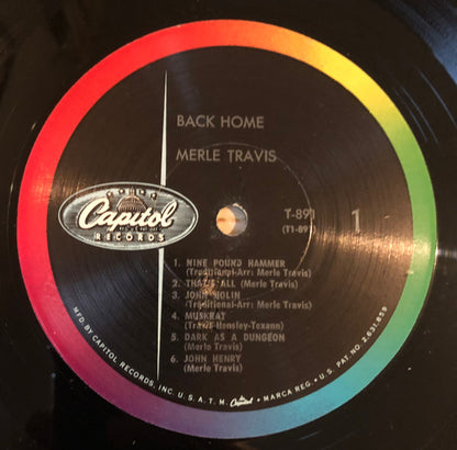 Merle Travis : Back Home (LP,Reissue,Mono)
