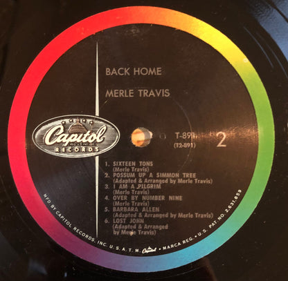 Merle Travis : Back Home (LP,Reissue,Mono)