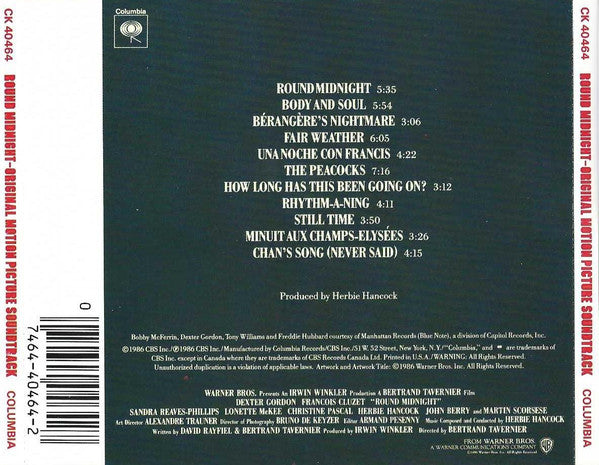 Herbie Hancock : Round Midnight - Original Motion Picture Soundtrack (Album)