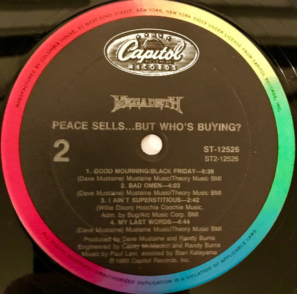 Megadeth : Peace Sells... But Who's Buying? (LP,Album,Club Edition)