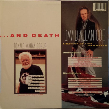 David Allan Coe : A Matter Of Life... And Death (LP)
