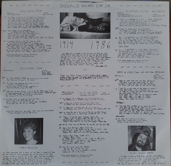 David Allan Coe : A Matter Of Life... And Death (LP)