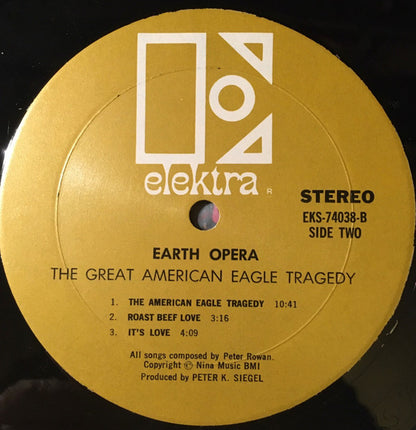 Earth Opera : The Great American Eagle Tragedy (LP,Album,Stereo)