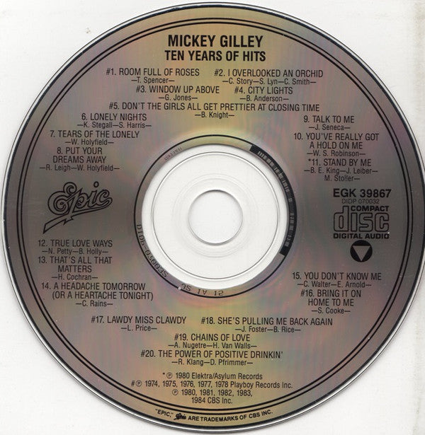 Mickey Gilley : Ten Years Of Hits (Compilation,Reissue)