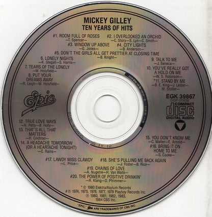 Mickey Gilley : Ten Years Of Hits (Compilation,Reissue)