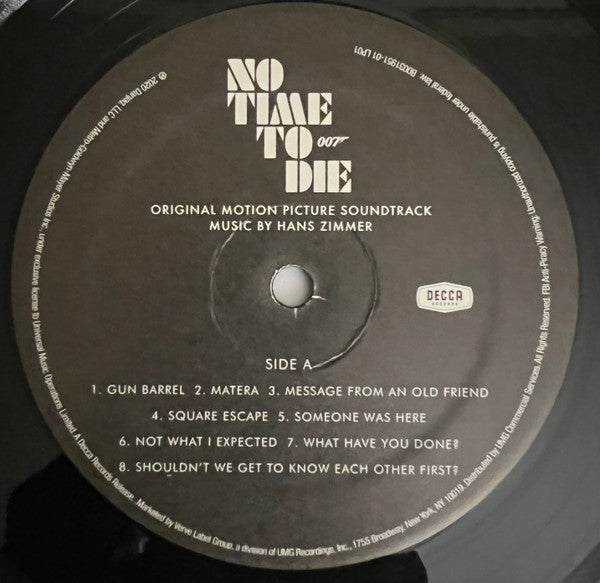 Hans Zimmer : No Time To Die (Original Motion Picture Soundtrack) (LP,Album,Stereo)