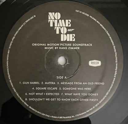 Hans Zimmer : No Time To Die (Original Motion Picture Soundtrack) (LP,Album,Stereo)