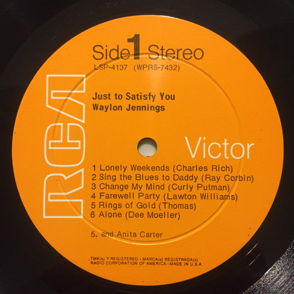 Waylon Jennings : Just To Satisfy You (LP,Album,Stereo)