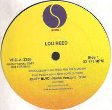 Lou Reed : Dirty Blvd. (12",Promo,Single,33 ⅓ RPM)