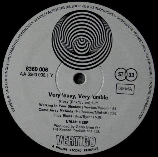 Uriah Heep : ...Very 'Eavy, ...Very 'Umble (LP,Album)