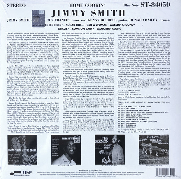 Jimmy Smith : Home Cookin' (LP,Album,Reissue,Stereo)