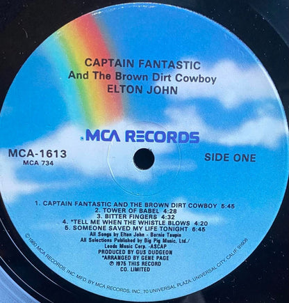Elton John : Captain Fantastic And The Brown Dirt Cowboy (LP,Album,Reissue,Stereo)