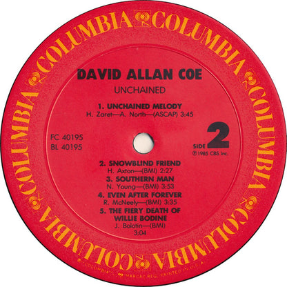 David Allan Coe : Unchained (LP,Album)