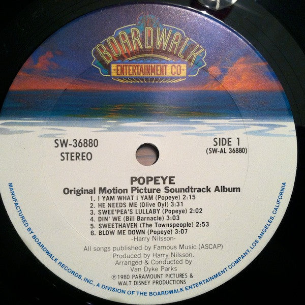 Various : Popeye - Original Motion Picture Soundtrack Album (LP,Album)