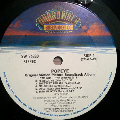 Various : Popeye - Original Motion Picture Soundtrack Album (LP,Album)