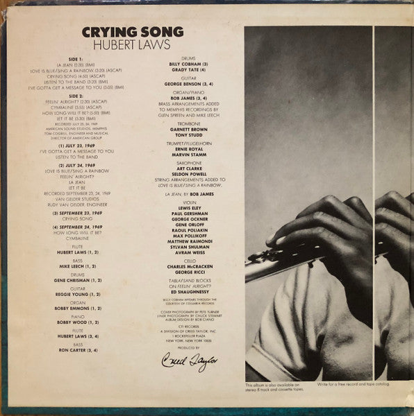 Hubert Laws : Crying Song (LP,Album,Reissue,Stereo)