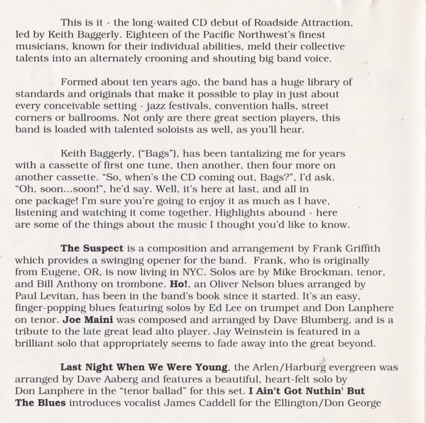 Keith Baggerly And Roadside Attraction (4) : The Suspect (Album)