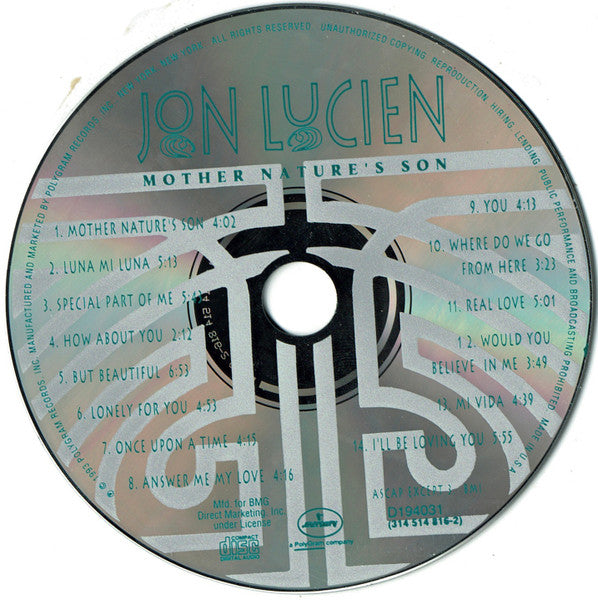 Jon Lucien : Mother Nature's Son (Album,Club Edition)