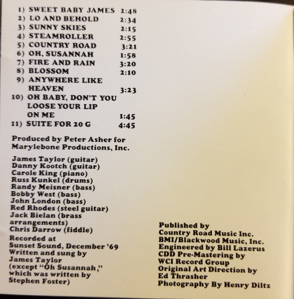 James Taylor (2) : Sweet Baby James (Album,Club Edition,Reissue)