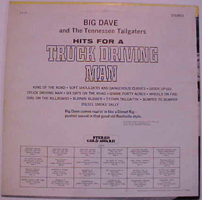 Big Dave And The Tennessee Tailgaters : Hits For A Truck Driving Man (LP,Album)