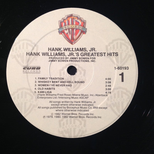 Hank Williams Jr. : Hank Williams, Jr.'s Greatest Hits (LP,Compilation)